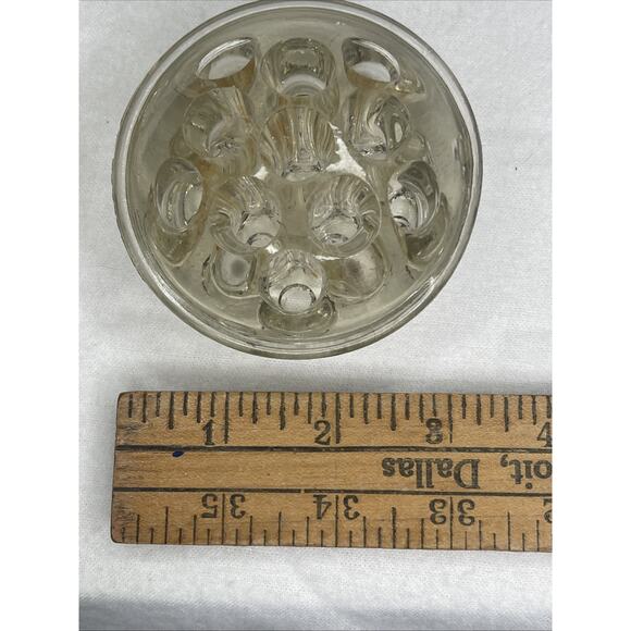 Flower Frog Glass 11 Hole Floral Stem Holder - Picture 4 of 5